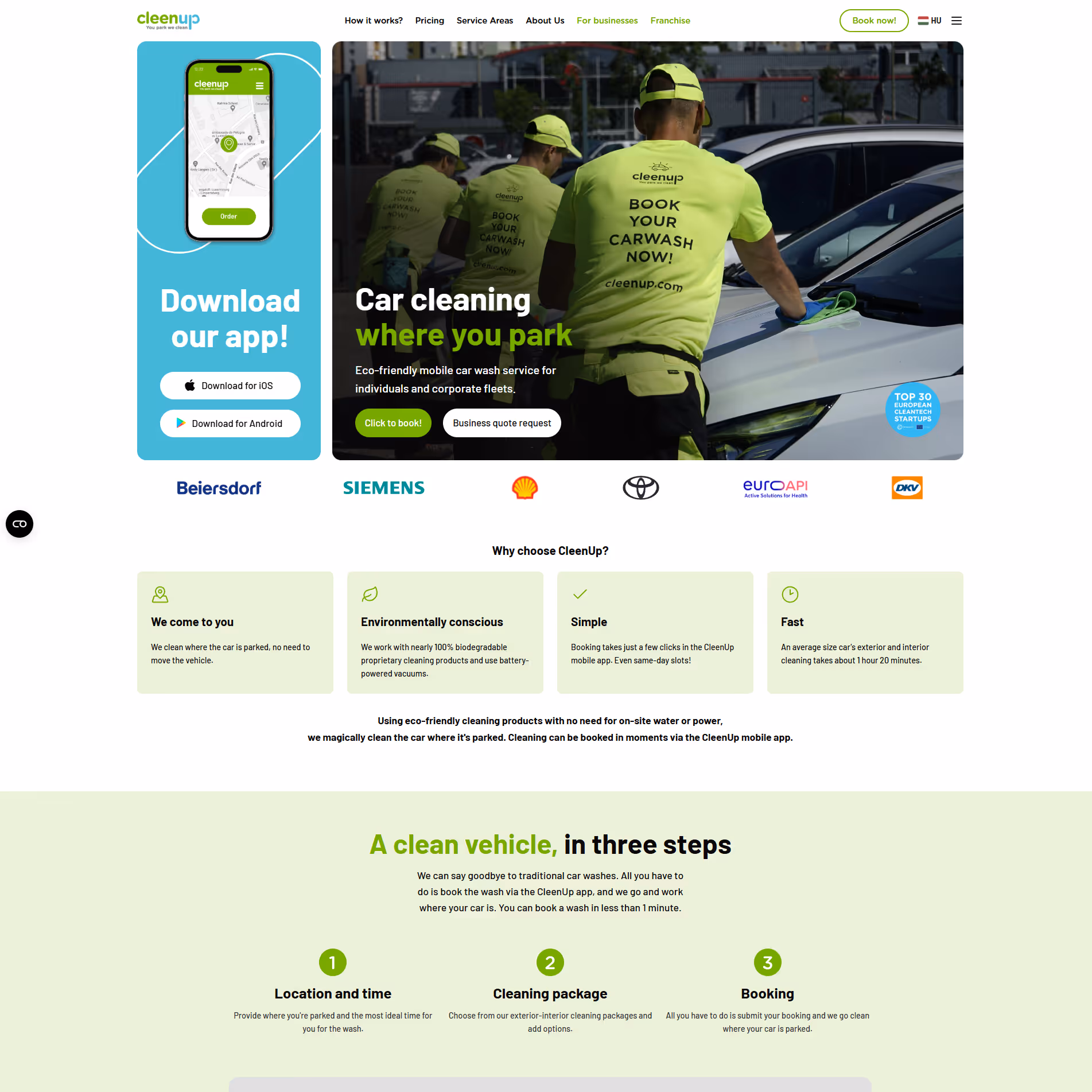 CleenUp.hu screenshot